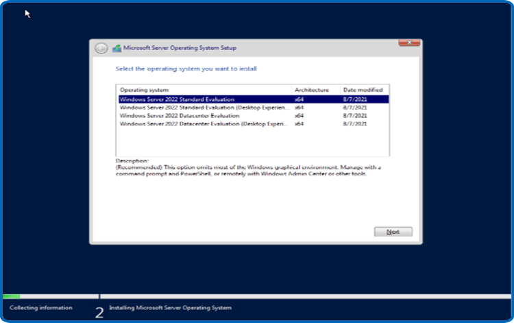 Install Windows Server 2022