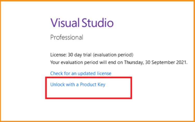 Activate Visual Studio 2017