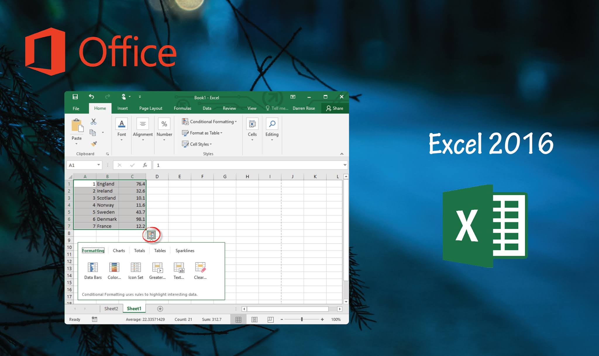 Office Excel 2016