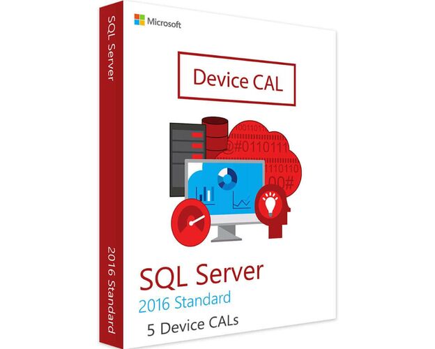 SQL Server Standard 2016 - 5 Device CALs, Client Access Licenses: 5 CALs, image 