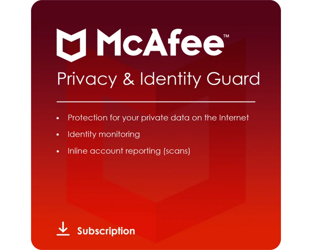 McAfee Privacy & Identity Guard 2024-2025, Runtime: 1 Year, Device: 1 Device, image 