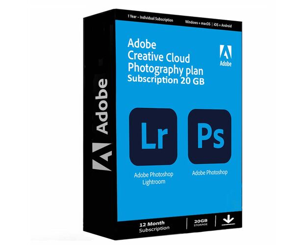 Adobe Creative Cloud photo 20 GB, Photoshop and Lightroom
