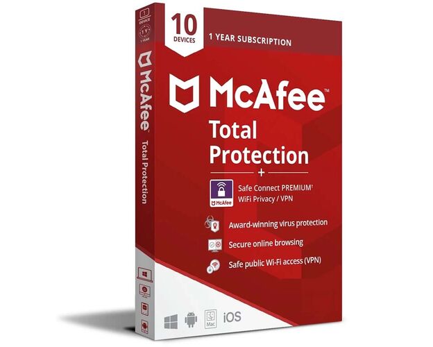 McAfee Total Protection with Safe Connect VPN 2023-2024
