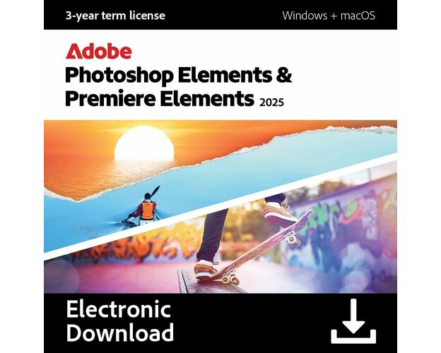 Adobe Photoshop & Premiere Elements 2025, Type of license: Upgrade, image 